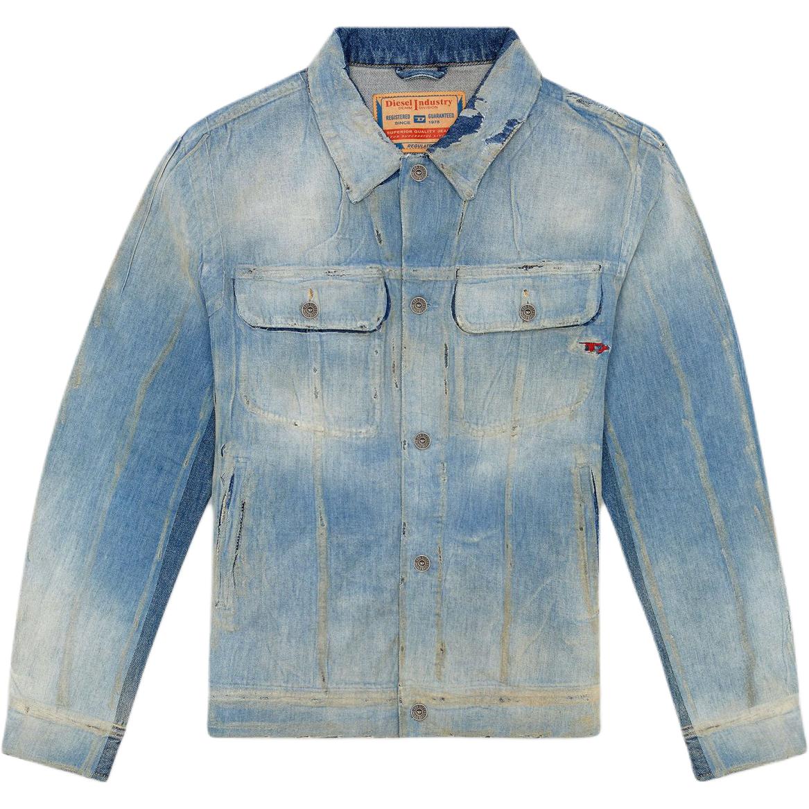

DIESEL Куртка джинсовая в стиле дистресс, Light Blue