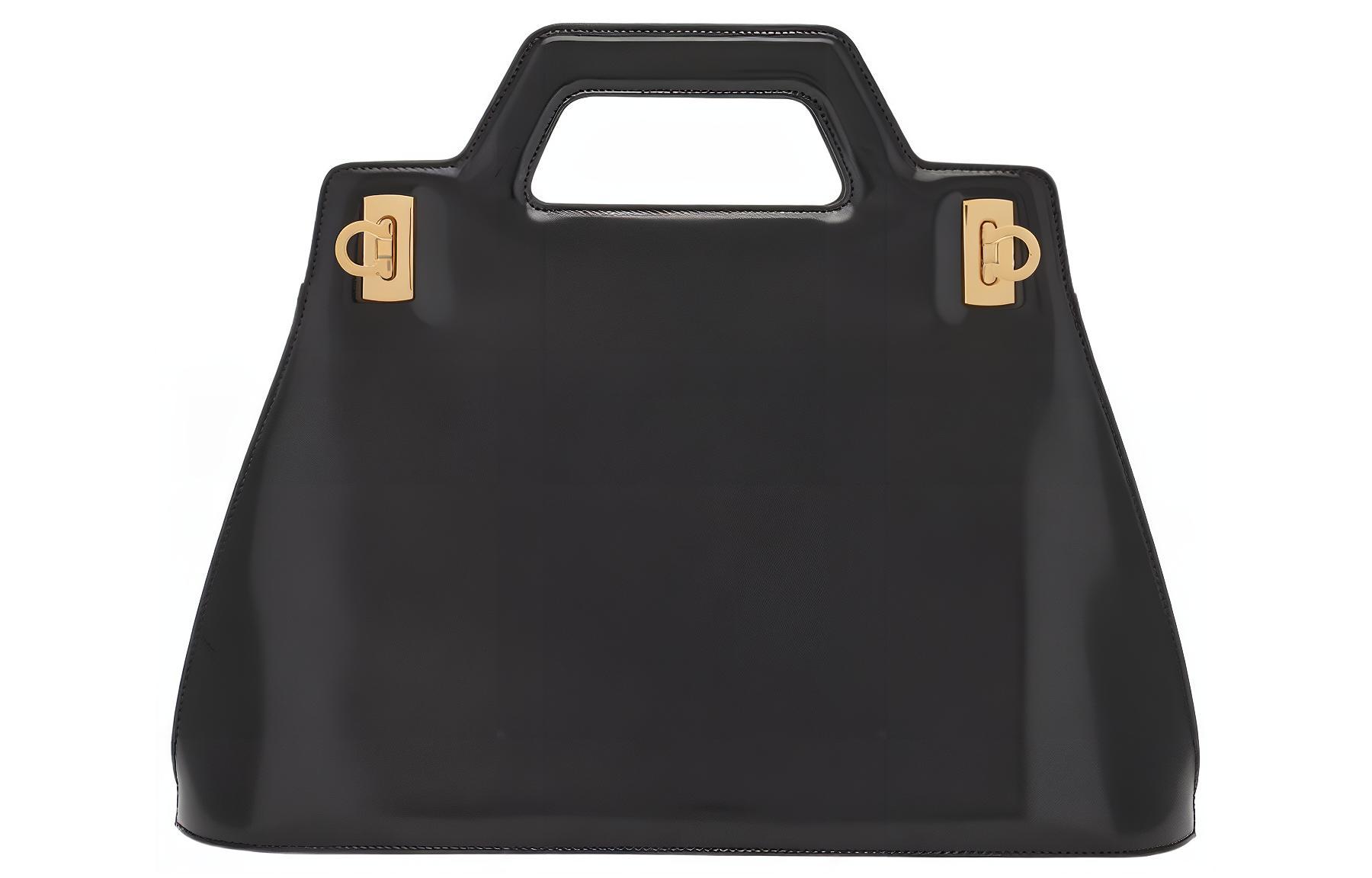 

Ferragamo Кожаная сумка через плечо, кроссбоди, женская классическая черная