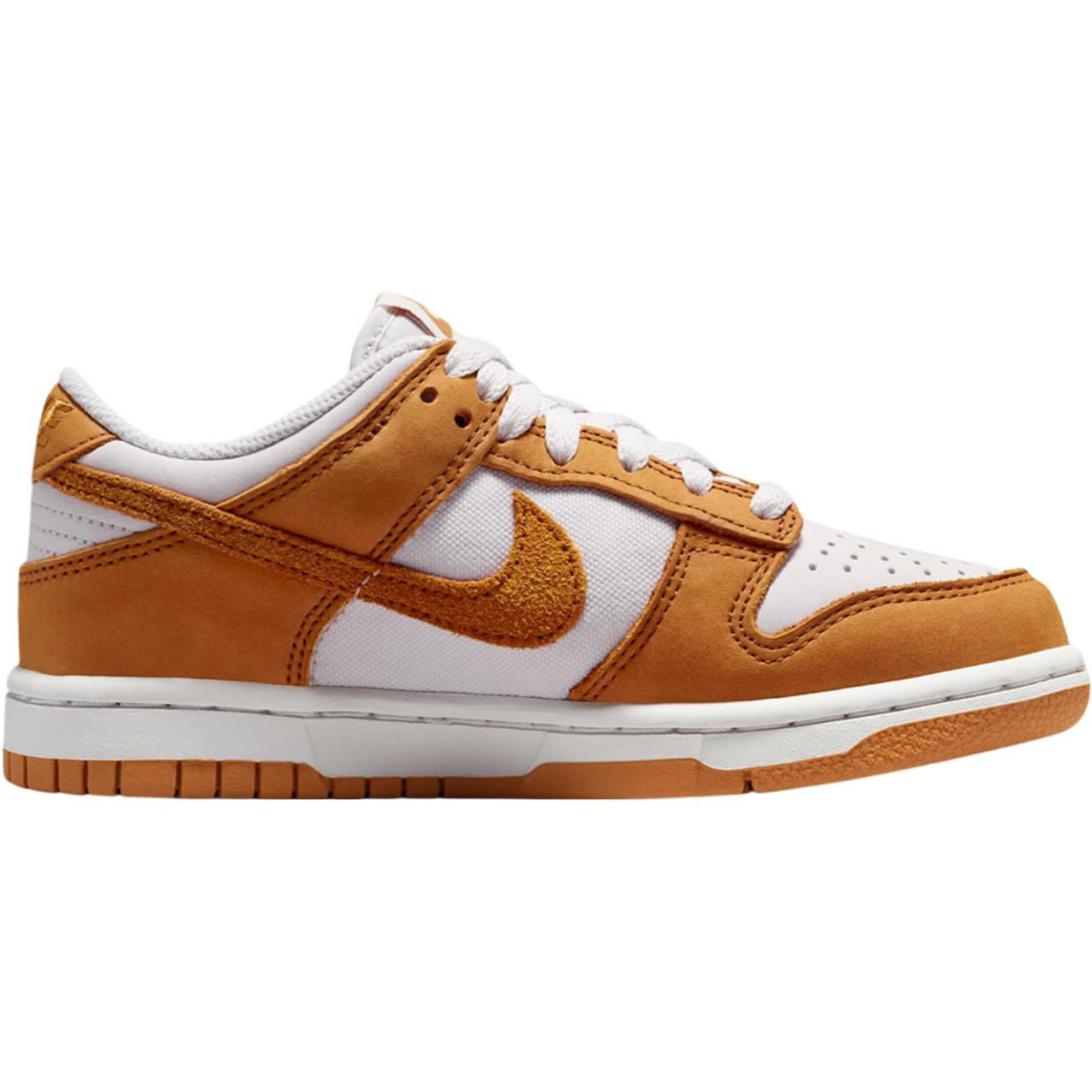 Nike Dunk устойчивые к истиранию низкие детские скейтбординговые кроссовки white orange для подростков — фото 3