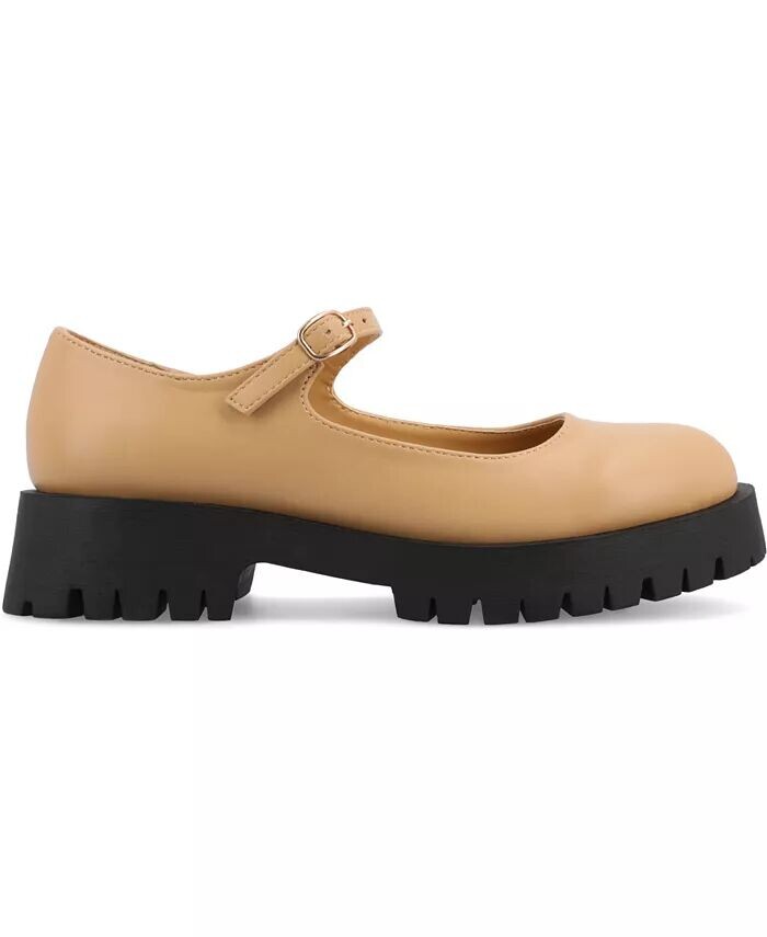 Женские туфли на плоской подошве Kamie Lug Sole Mary Jane Journee Collection, коричневый — фото 2