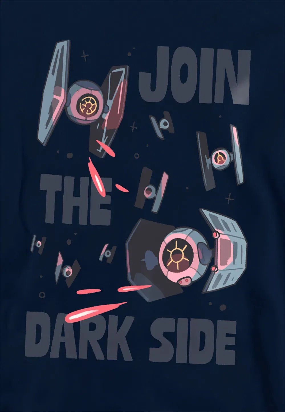 Детская худи Star Wars с принтом TIE Fighters, Disney, темно-синий — фото 2