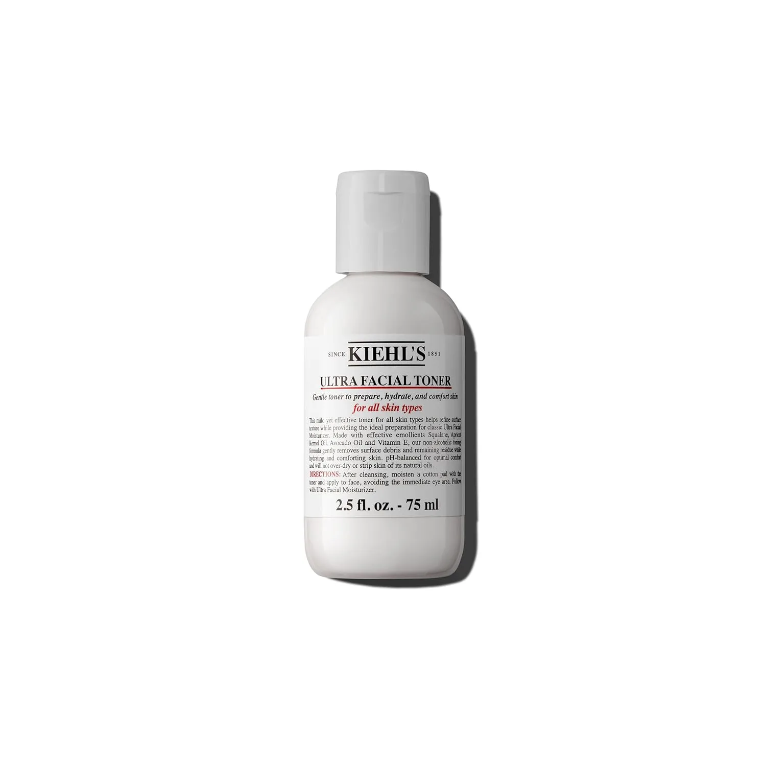 Тоник Kiehl's — Ultra Facial с скваланом, нежный без спирта, увлажняет и улучшает текстуру кожи, с маслом, 74 мл