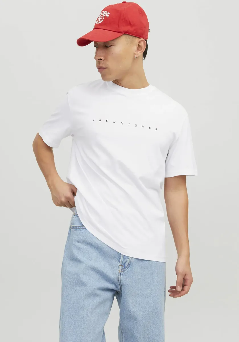 

Рубашка с круглым вырезом Jack & Jones "JJESTAR JJ TEE SS NOOS", белый
