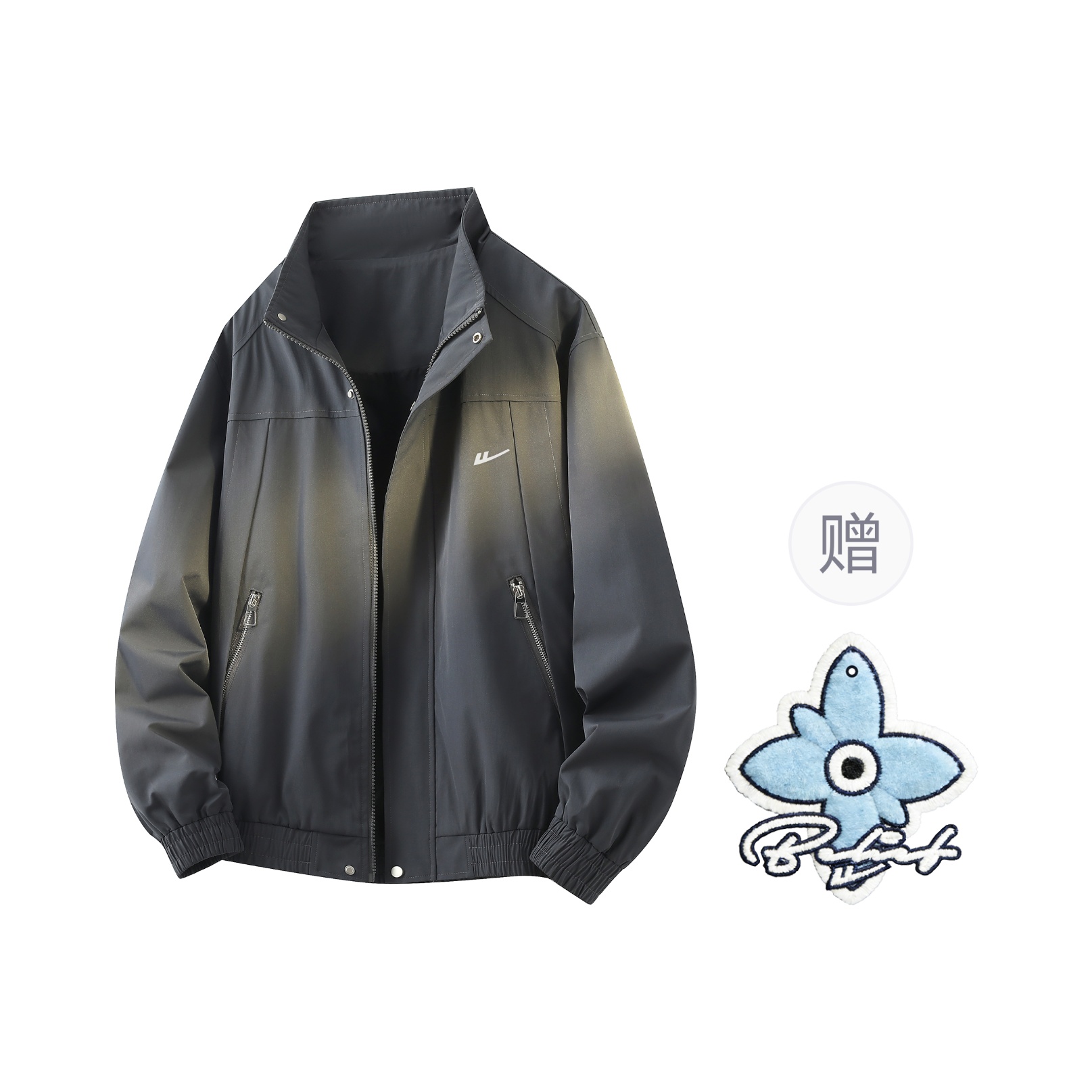 

Куртка Unisex Stand Collar Moderate Others WARRIOR, темно-серый[free badge+scented sachet charm]