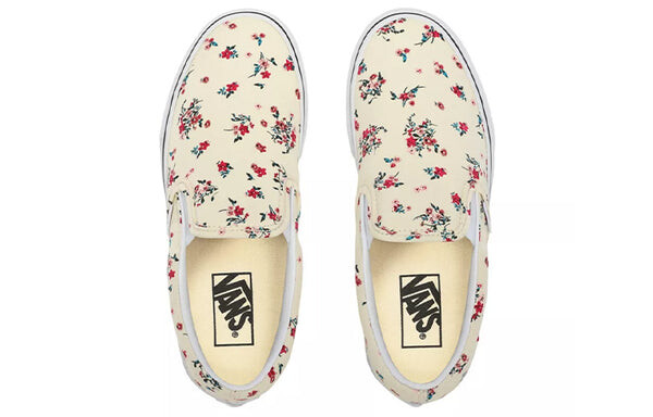 Кроссовки classic slip-on 'ditsy floral' Vans, белый — фото 4