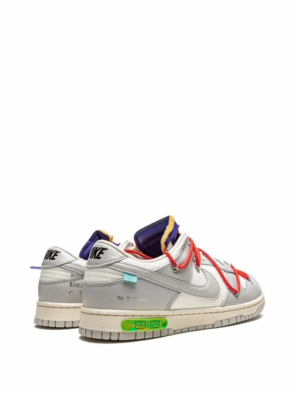 Кроссовки Dunk Low из коллаборации с Off-White Nike X Off-White, серый — фото 3