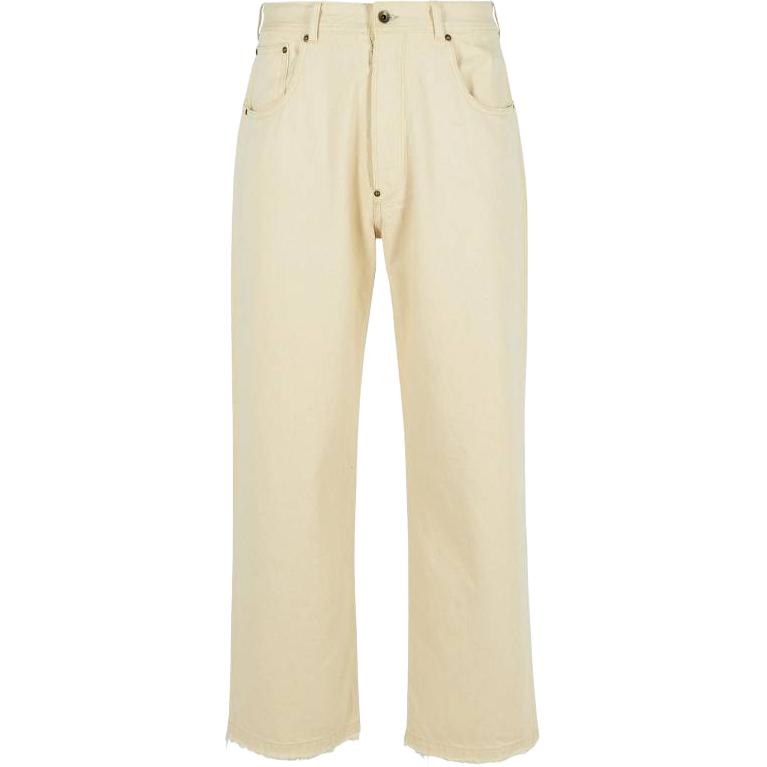 

Джинсы прямого кроя с пряжкой Maison Margiela, белый