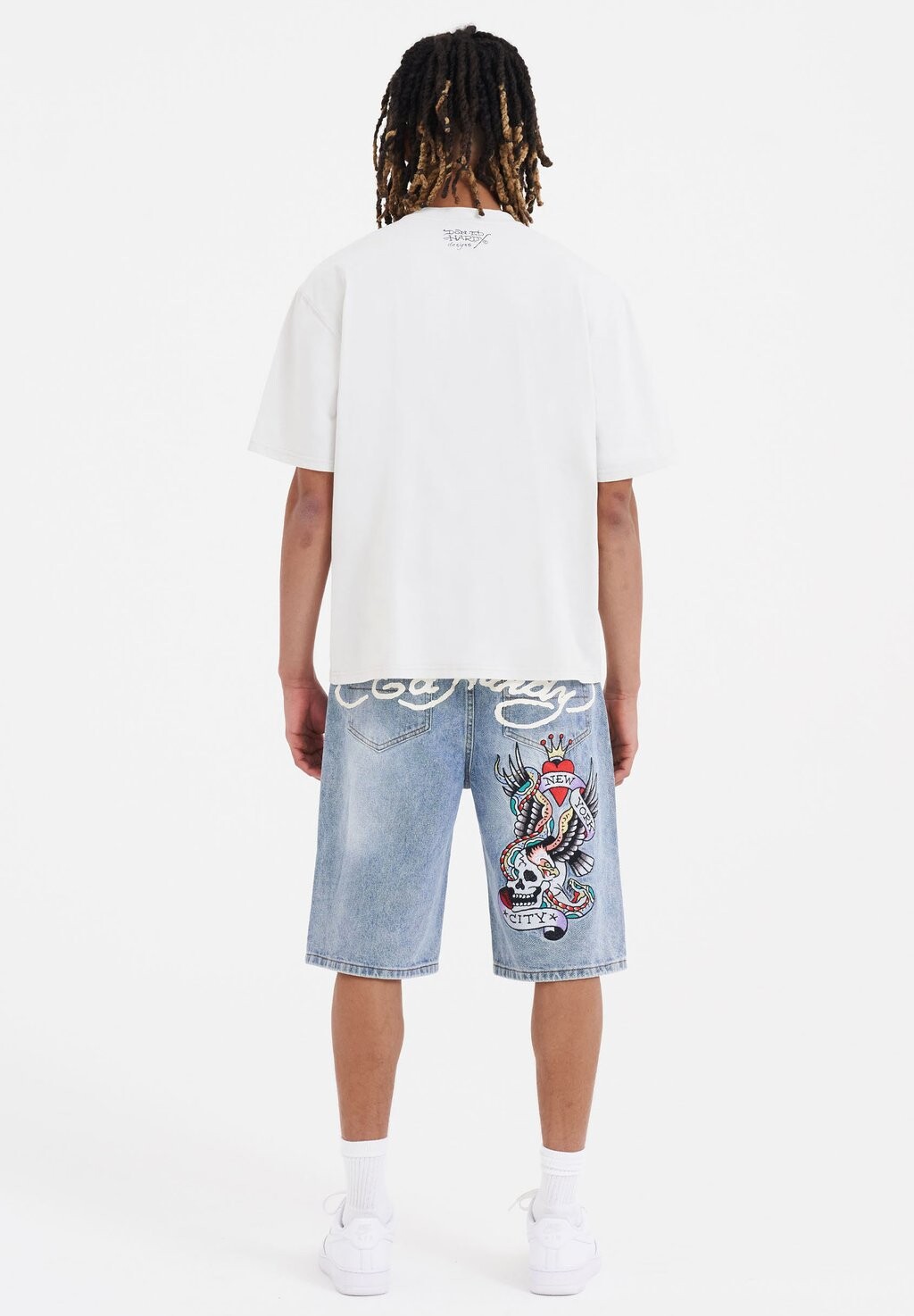 

Футболка с принтом Ed Hardy, серый