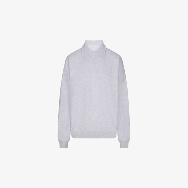 

Толстовка свободного кроя с застежкой-молнией Half-Zip Skims, серый