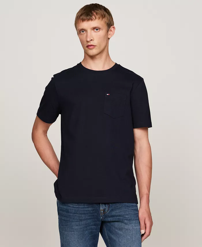 

Мужская базовая футболка с карманом Tommy Hilfiger, синий