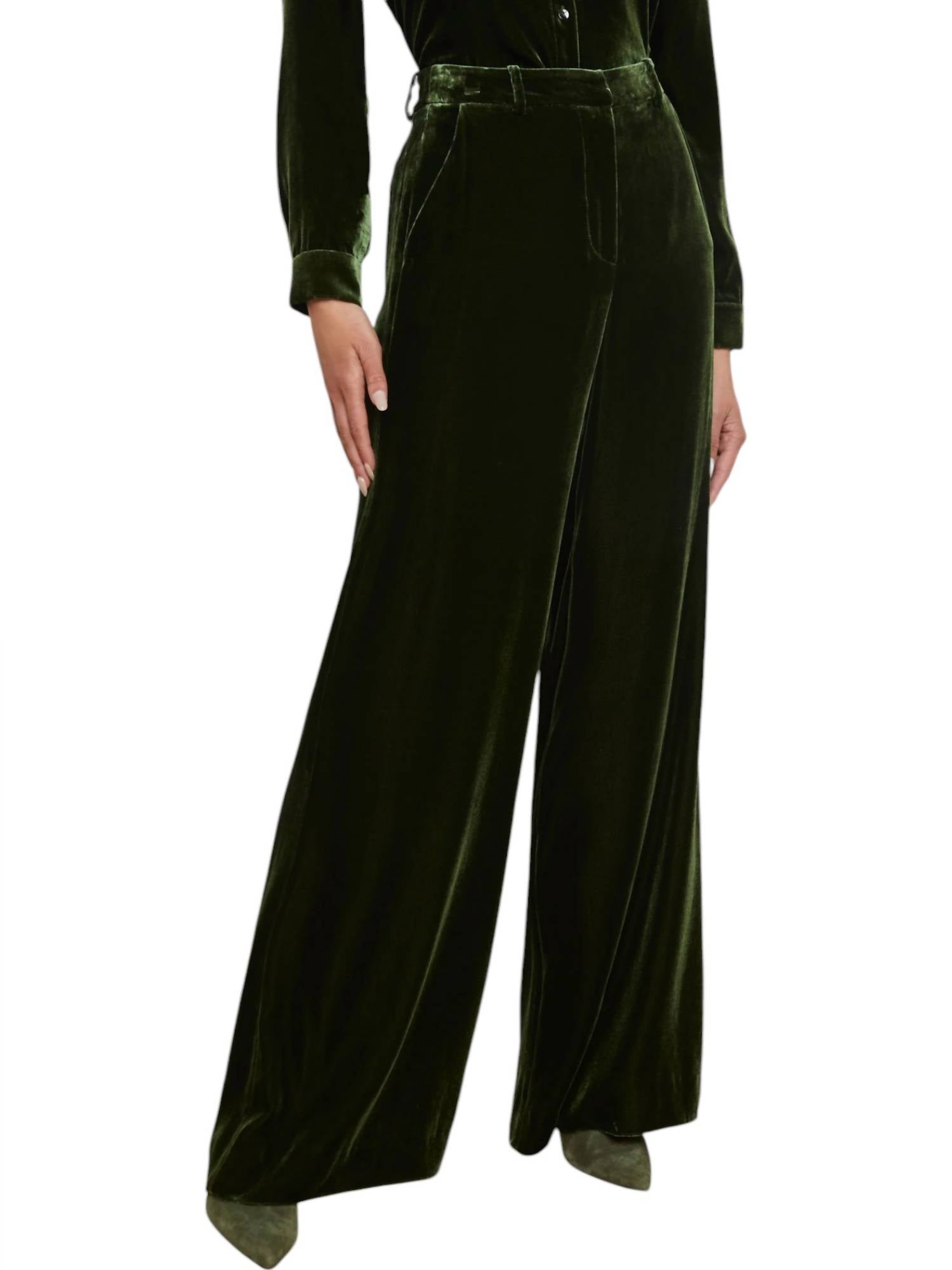 

Широкие брюки Pilar в цвете Deep Olive L'Agence
