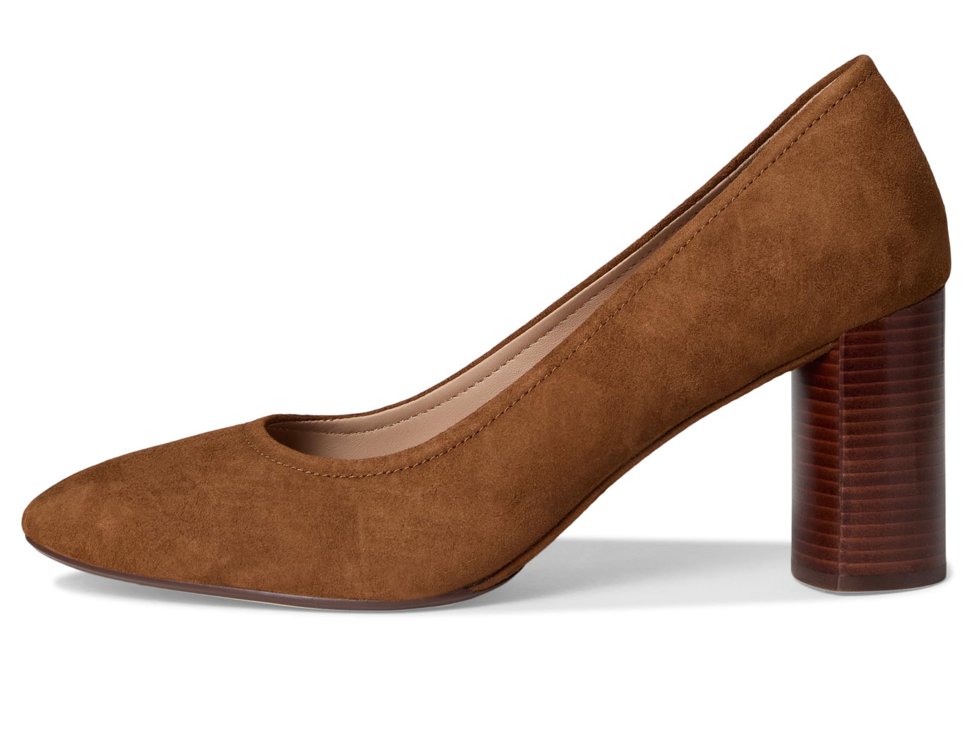 Туфли Cole Haan Nella Block Heel Pumps, цвет Tobacco Suede — фото 4