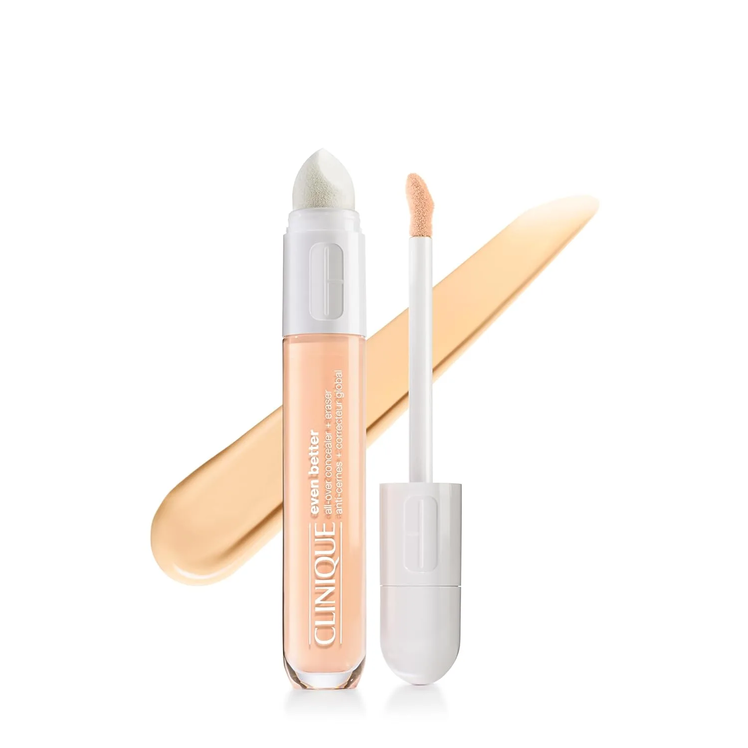 Clinique Even Better All-Over Full Coverage Консилер + Eraser Makeup для темных кругов под глазами | С гиалуроновой кислотой и кофеином | Увлажняющий, осветляющий и снимающий отеки, AC Bone WN 04 - very fair, warm-neutral undertones
