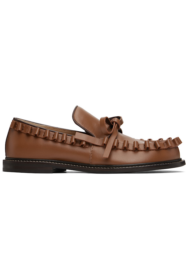 

Лоферы с рюшами Jw Anderson, цвет tan