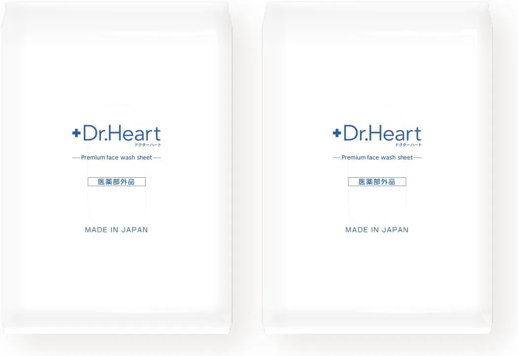 Салфетки для умывания Dr.Heart Medicated Skin Care Sheet, 30 шт x 2 упаковки, без отдушки
