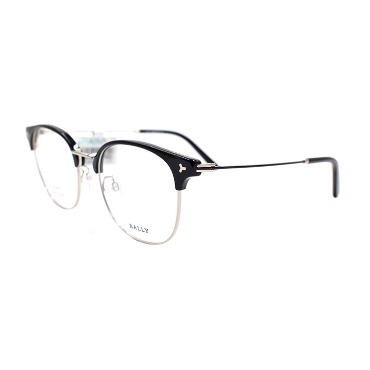 

BALLY Пластиковая и металлическая оправа для очков Browline мужская, Black Silver