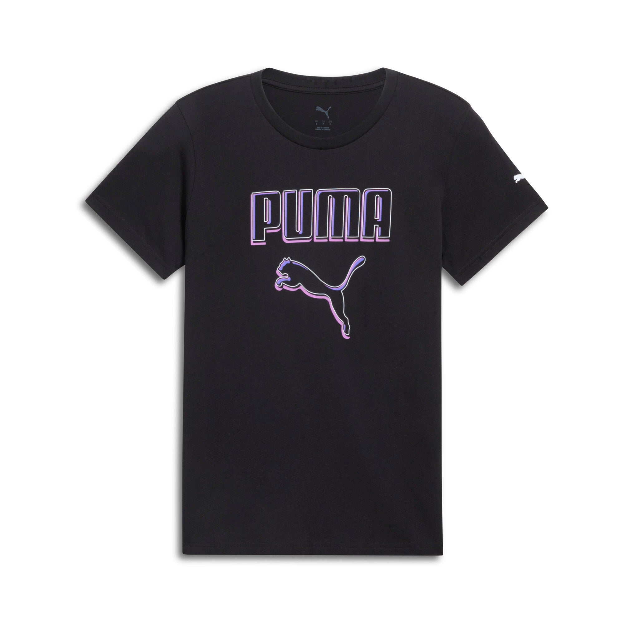 

Женская футболка с ярким логотипом PUMA, черный
