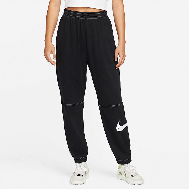 Спортивные брюки (WMNS) Nike Logo Knit Bundle Feet Sports Pants/Trousers/Joggers Autumn Black DM6206-010 — фото 4