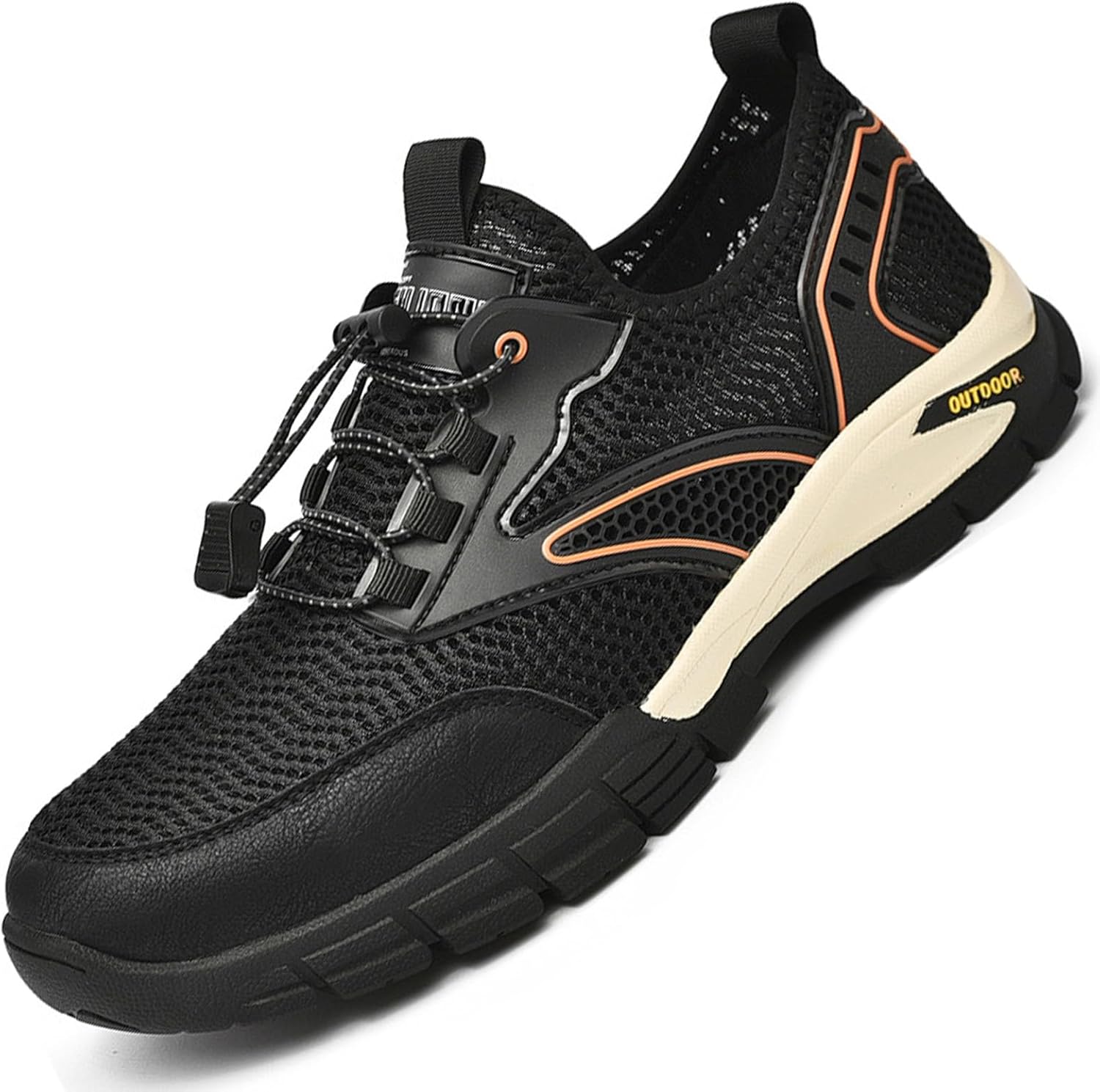 

Мужские дышащие треккинговые водонепроницаемые кроссовки AngryMonkey, повседневная обувь для прогулок на открытом воздухе, противоскользящие кроссовки для трейлового бега, модные летние мягкие кроссовки на платформе, черный