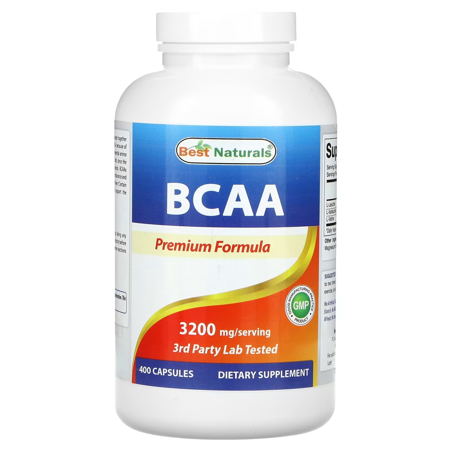 

Best Naturals BCAA 3200 мг, 400 капсул (800 мг на капсулу)