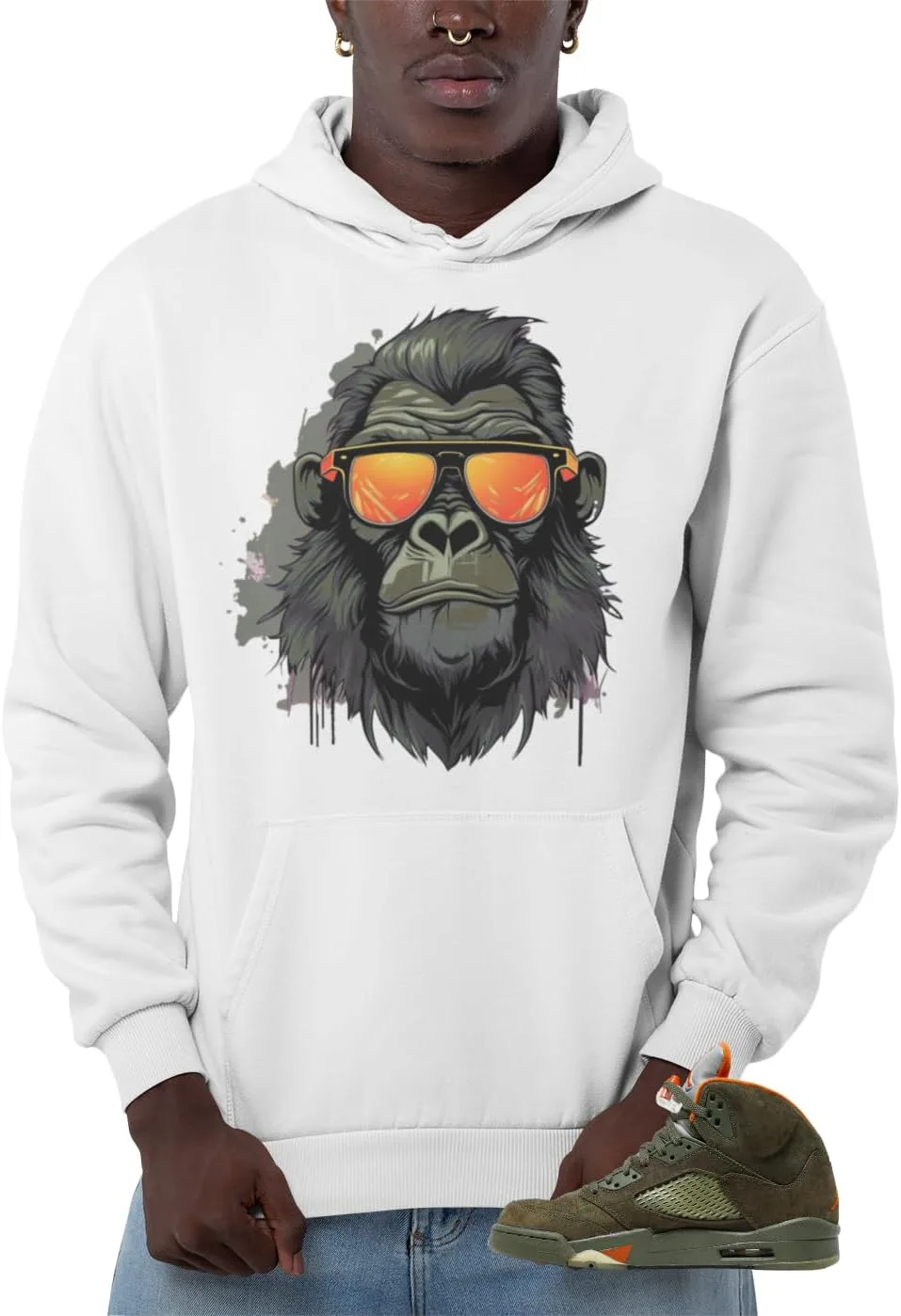 

Толстовка с капюшоном Jordan 5 Olive Graphic House Of Tees