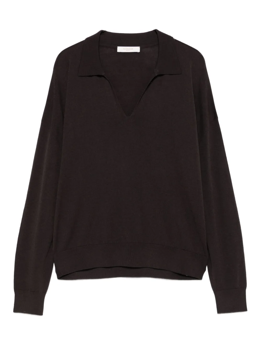 

Длинносливная футболка с воротником-поло Incotex, черный