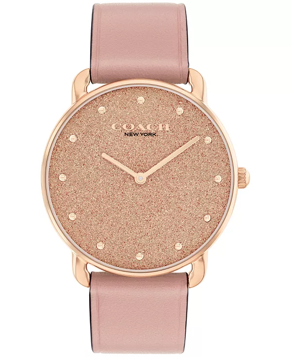 

Женские часы Elliot Blossom с кожаным ремешком, 36 мм Coach, pink