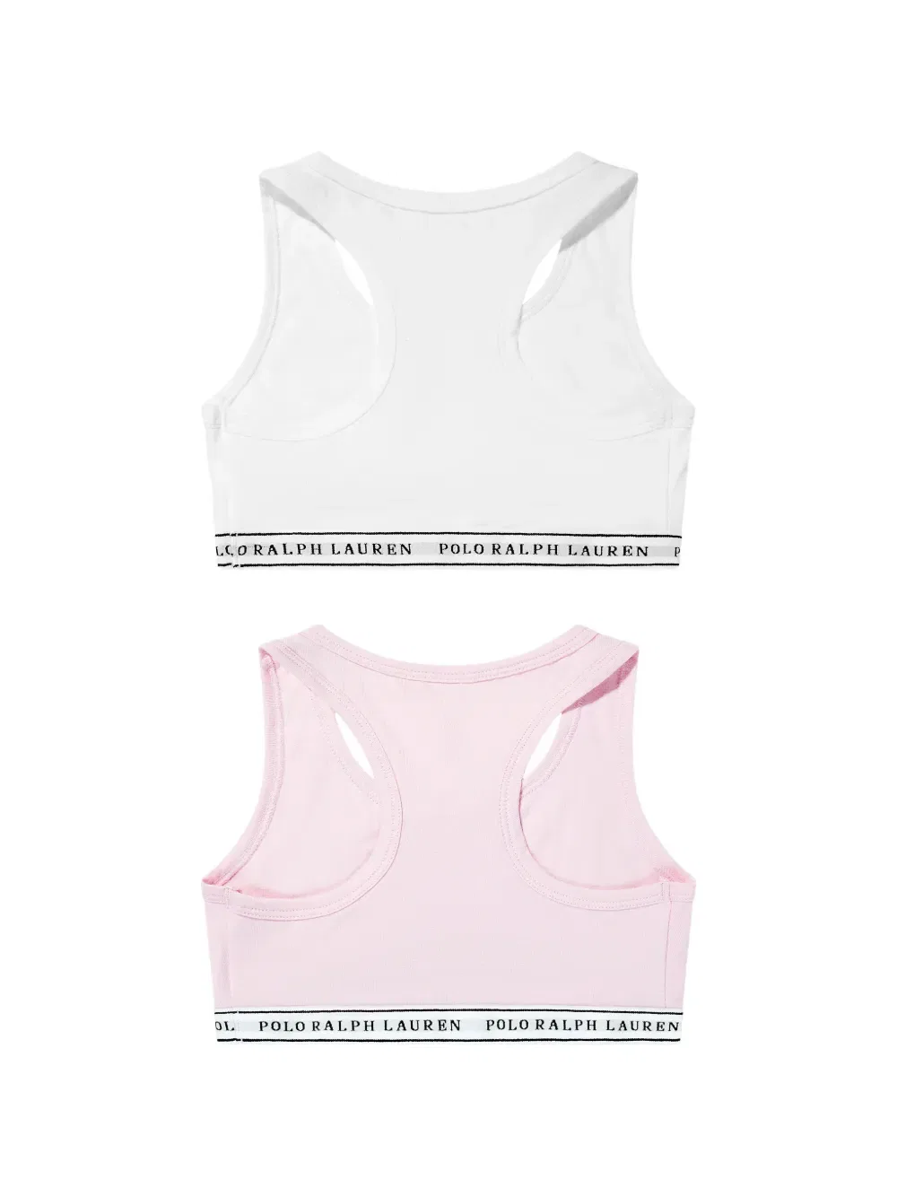 Бюстгальтеры-топы с логотипом (комплект из двух штук) Polo Ralph Lauren Kids, белый — фото 2