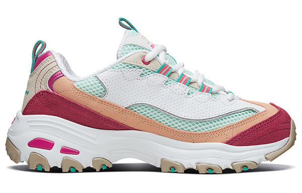 Кроссовки d'lites 2.0 chance gs white/green/pink Skechers, белый — фото 2