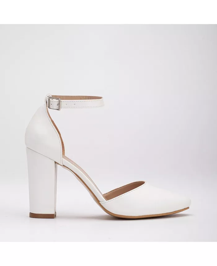 Туфли Gisele на высоком квадратном каблуке Forever & Always Shoes, синий