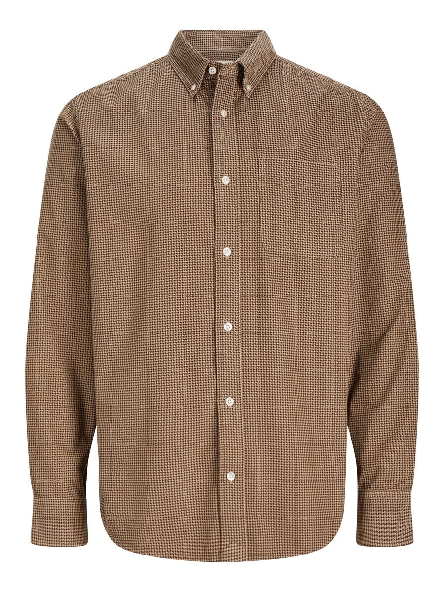 

Повседневная рубашка JACK & JONES Regular fit Button Up Shirt BROOK, бежевый