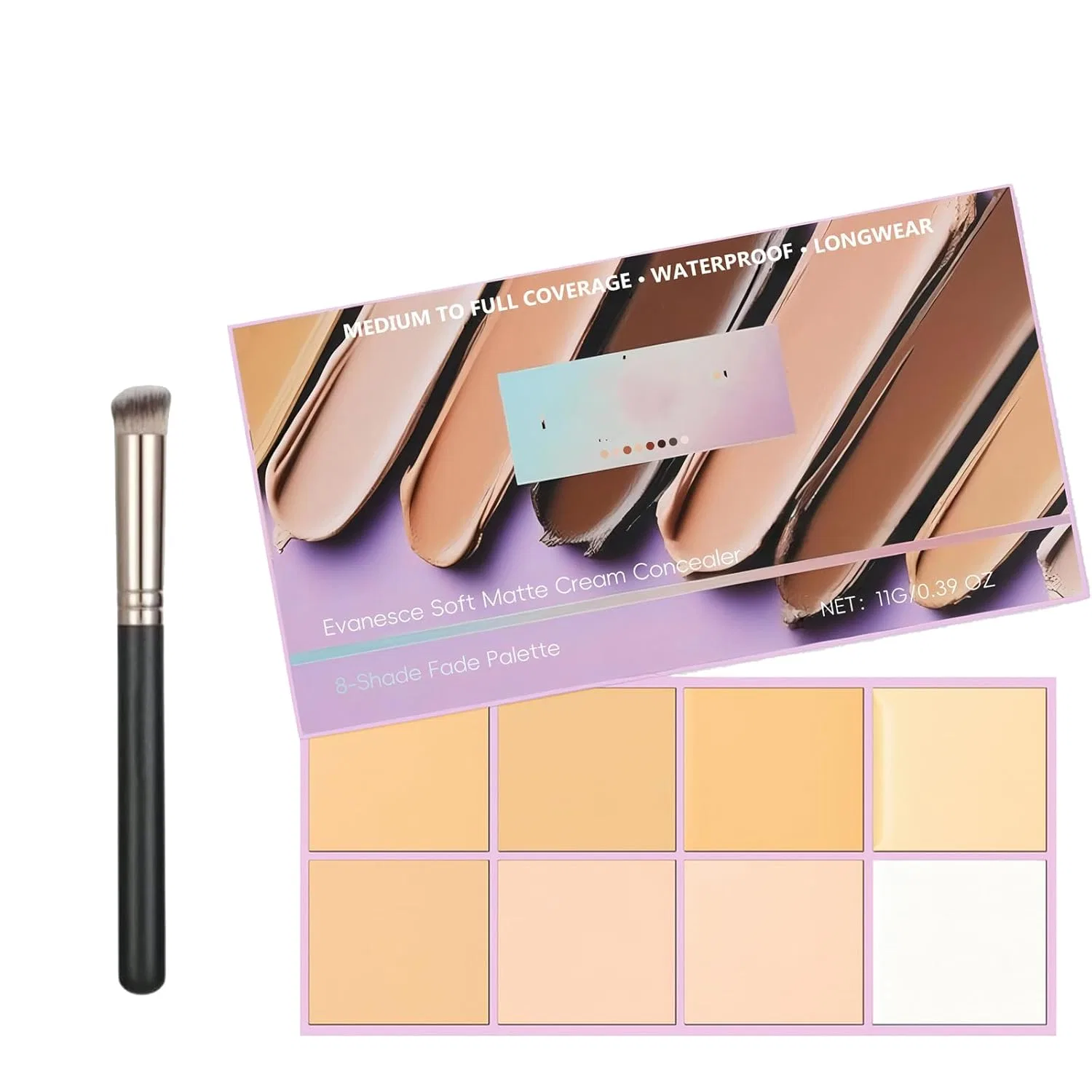 Палетка консилеров «Evanesce Soft Matte Cream Concealer» (светлые оттенки) Crtzha, Light Colour.