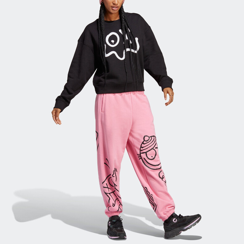 

MR.A JOGGERS Трикотажные спортивные штаны женские розовые Adidas Originals