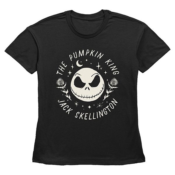 

Женская футболка с принтом Jack Skellington из Disney The Pumpkin King Licensed Character