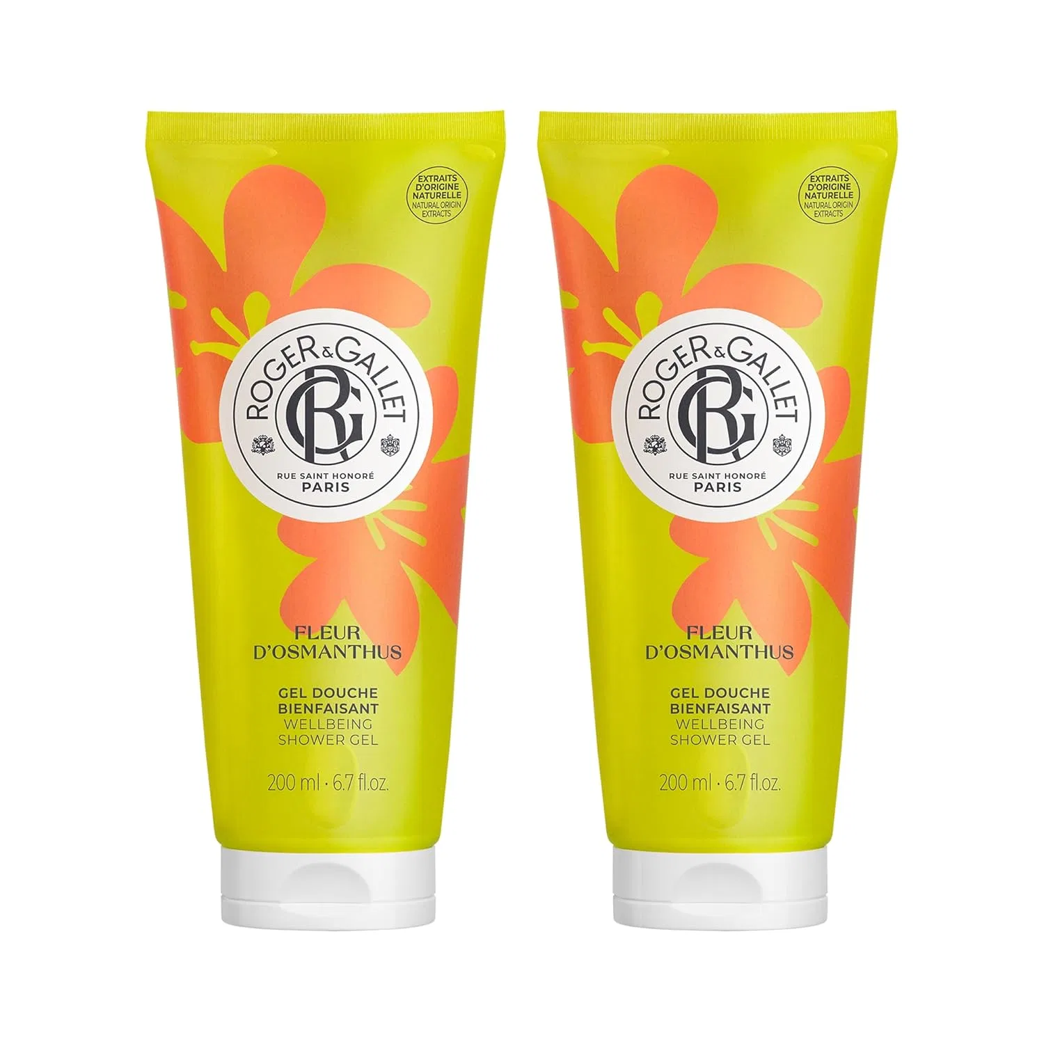 Гель для душа Fleur D'Osmanthus Euphorisant, 200 мл (2 шт.) Roger & Gallet, Multi-Coloured