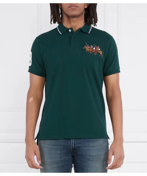 

Футболка поло Slim fit Polo Ralph Lauren, зеленый