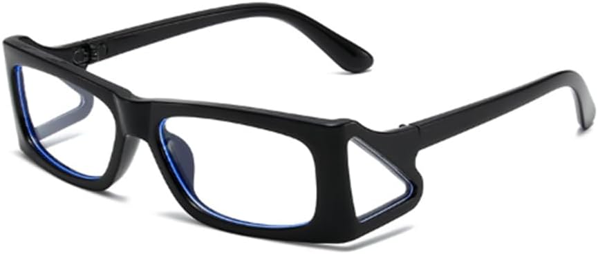 

Солнцезащитные очки в стиле панк, квадратные, с боковыми линзами. Солнцезащитные очки для путешествий на открытом воздухе. Модные очки для повседневного ношения Weloveushop, Bright Black Frame Blue Light Flakes