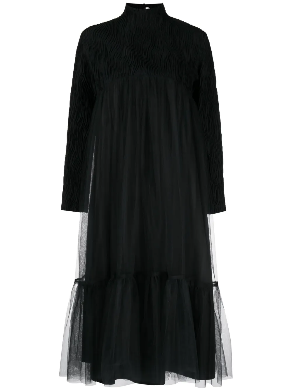 

Платье миди с тюлем Noir Kei Ninomiya, черный