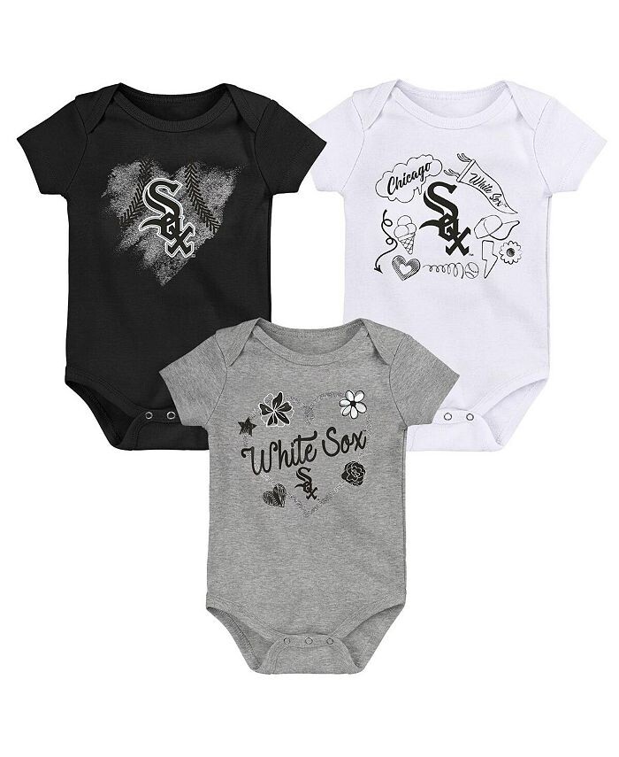 

Комплект из трех боди для новорожденных черного, белого и серого цвета Chicago White Sox Outerstuff, мультиколор, Черный, Комплект из трех боди для новорожденных черного, белого и серого цвета Chicago White Sox Outerstuff, мультиколор