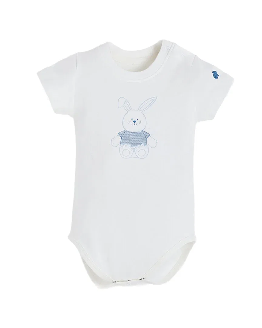 Боди с принтом Babycottons, бежевый