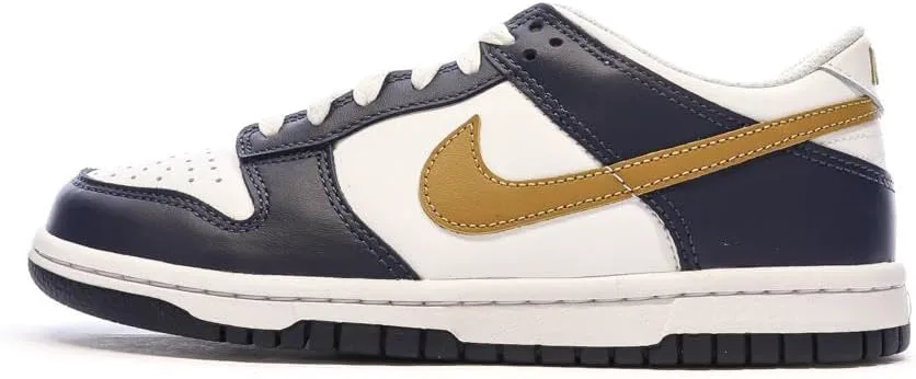 Кроссовки Nike Dunk Low для детей, белый/синий — фото 2
