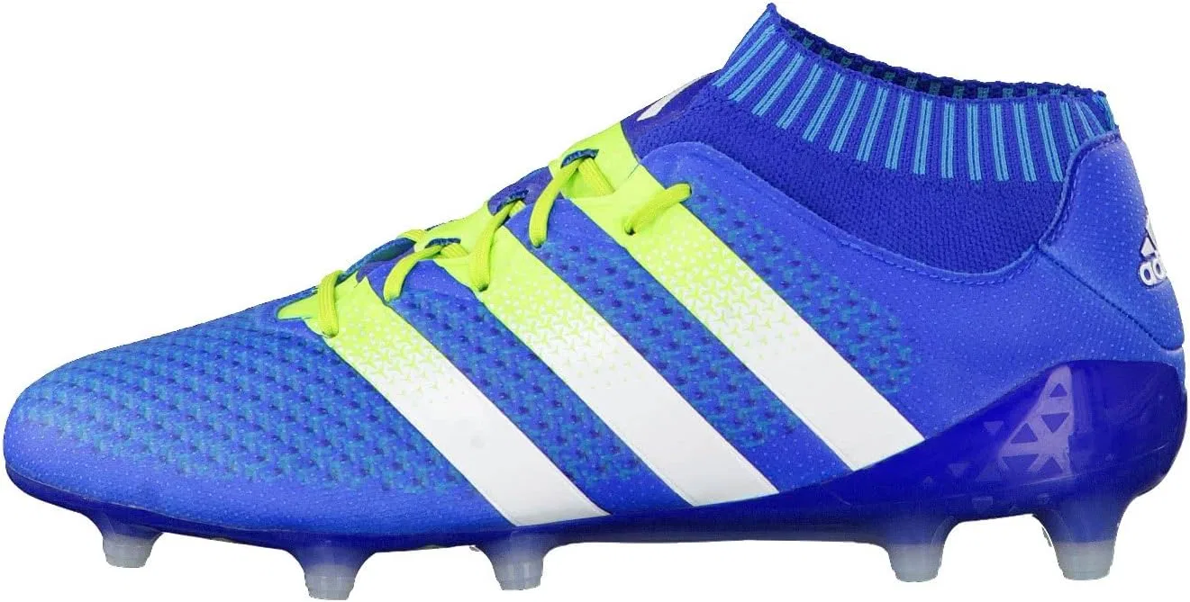 Мужская функциональная футболка Adidas Ace 16.1 FG/AG, беговые кроссовки, Blue Green White Azuimp Seliso Ftwbla — фото 2