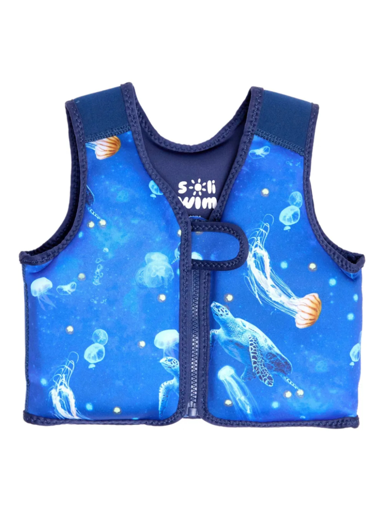 

Жилет-плавник с принтом черепахи SOLISWIM KIDS, синий