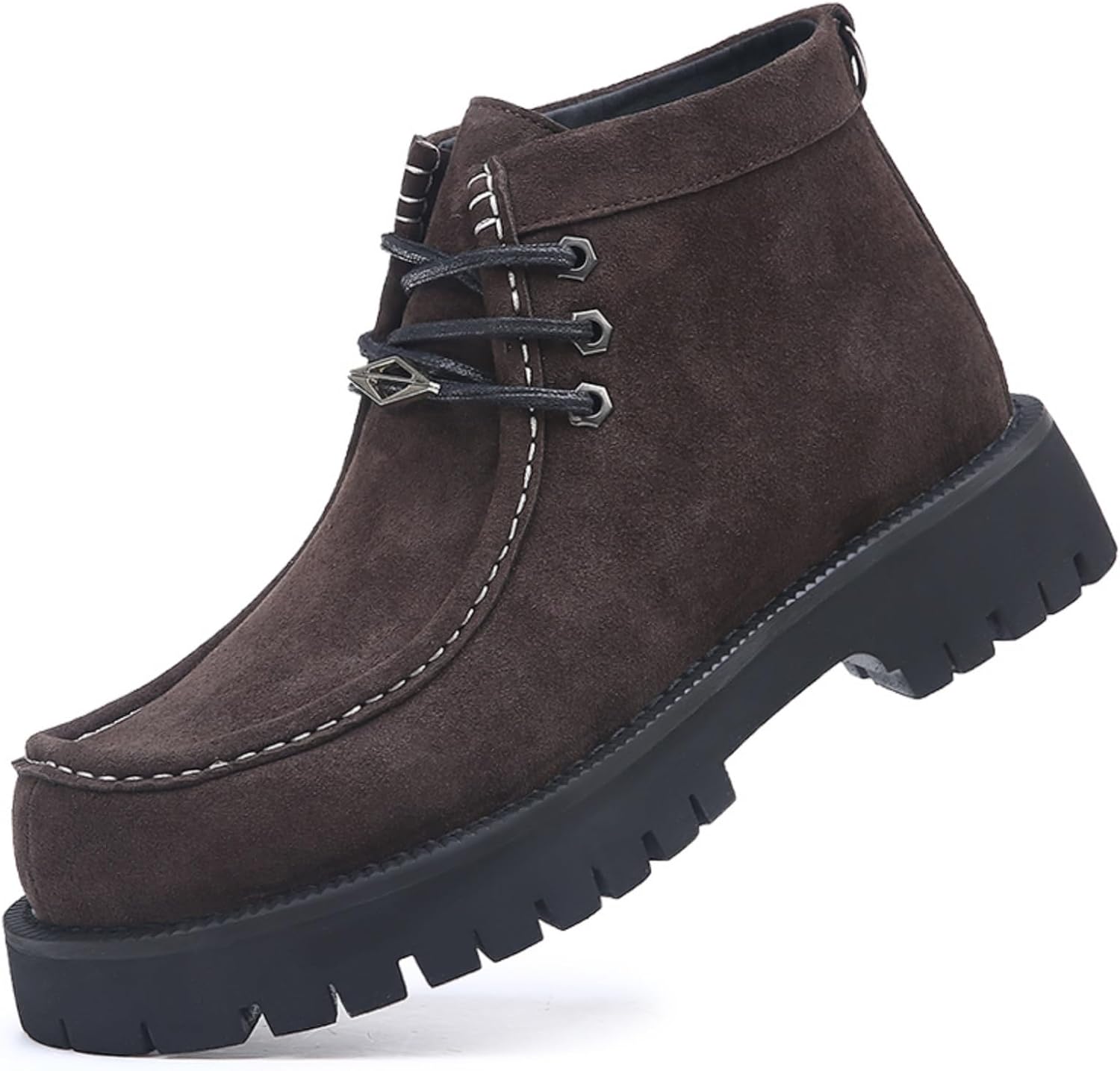 

Мужские сапоги Чукка из натуральной замши с платформой, шнуровкой, высокие, с противоскользящей подошвой, модели «дезерт», удобные, легкие и дышащие, для прогулок, поездок, походов, повседневной носки и работы на открытом воздухе Yrzhgdl, коричн...