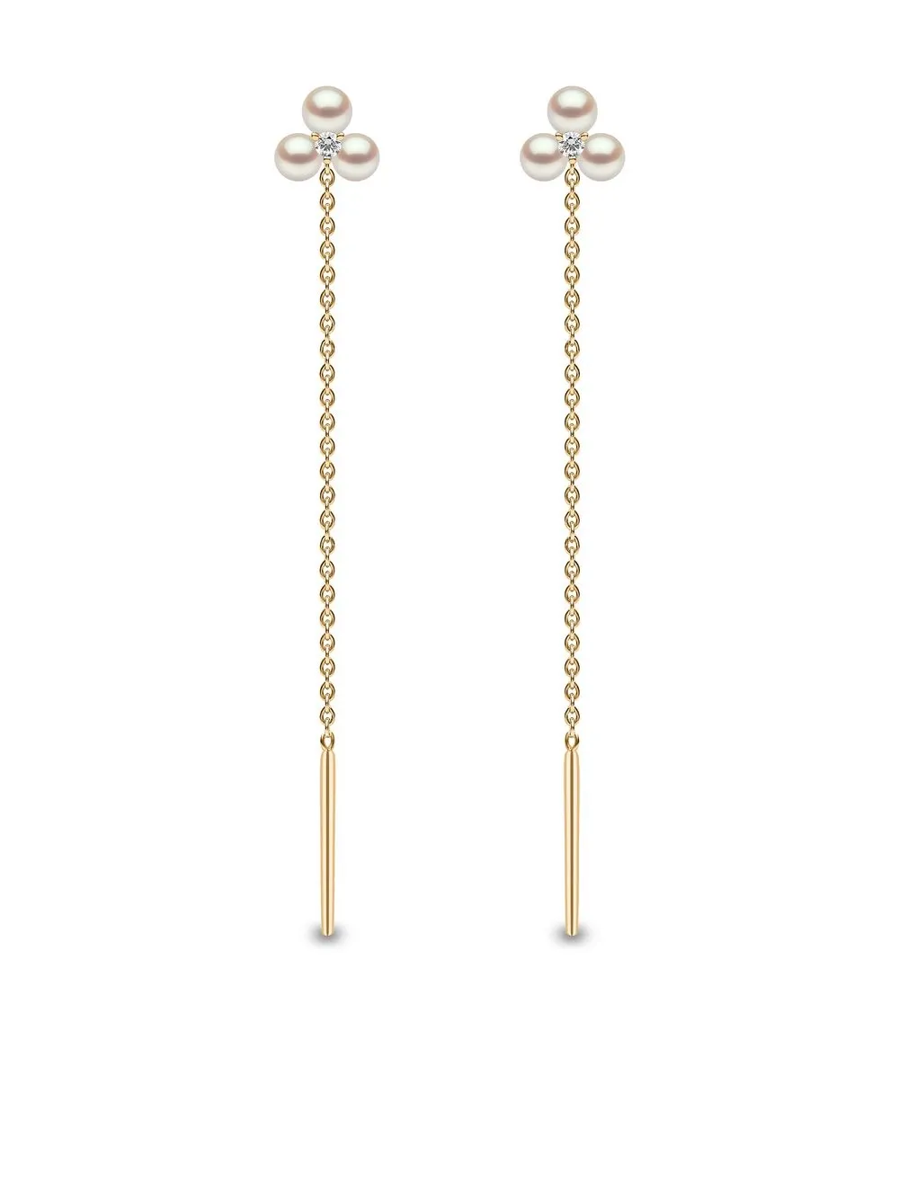 

Серьги Trend из желтого золота с бриллиантами и жемчугом Yoko London, золотой