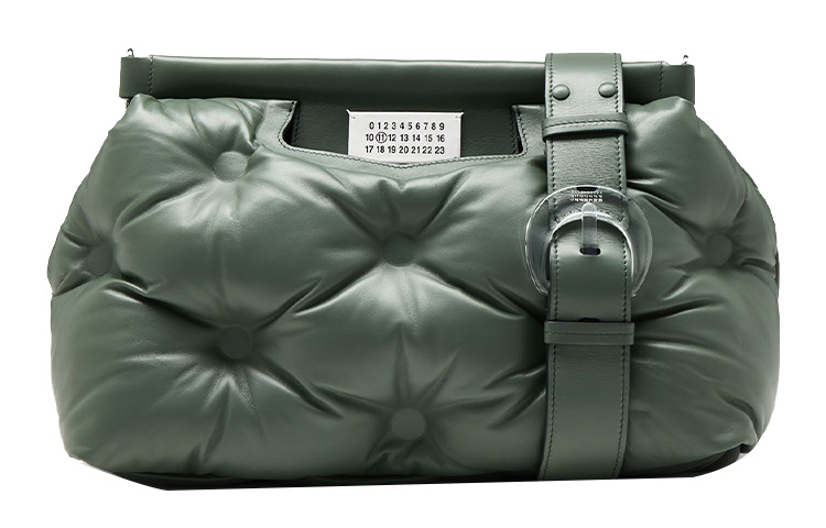 

Овчинная портативная сумка через плечо, женская зеленая Maison Margiela