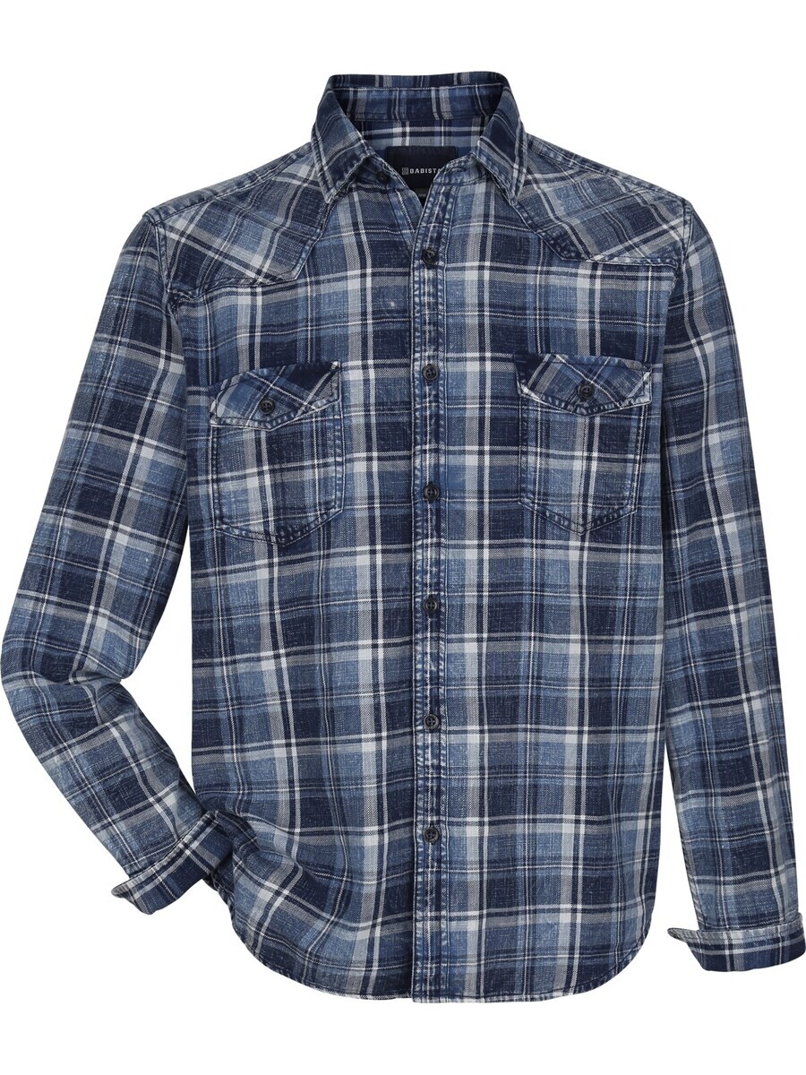 

Клетчатая рубашка BABISTA Regular fit Button Up Shirt Franlono, синий