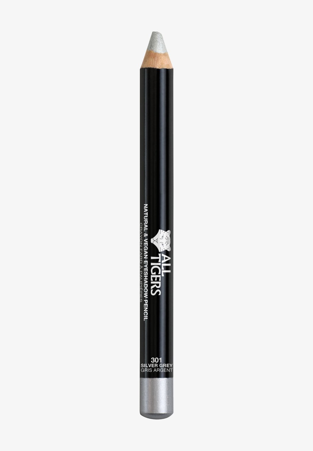 

Тени для век Natural & Vegan Eyeshadow Pencil All Tigers, цвет silver grey "observe my power"