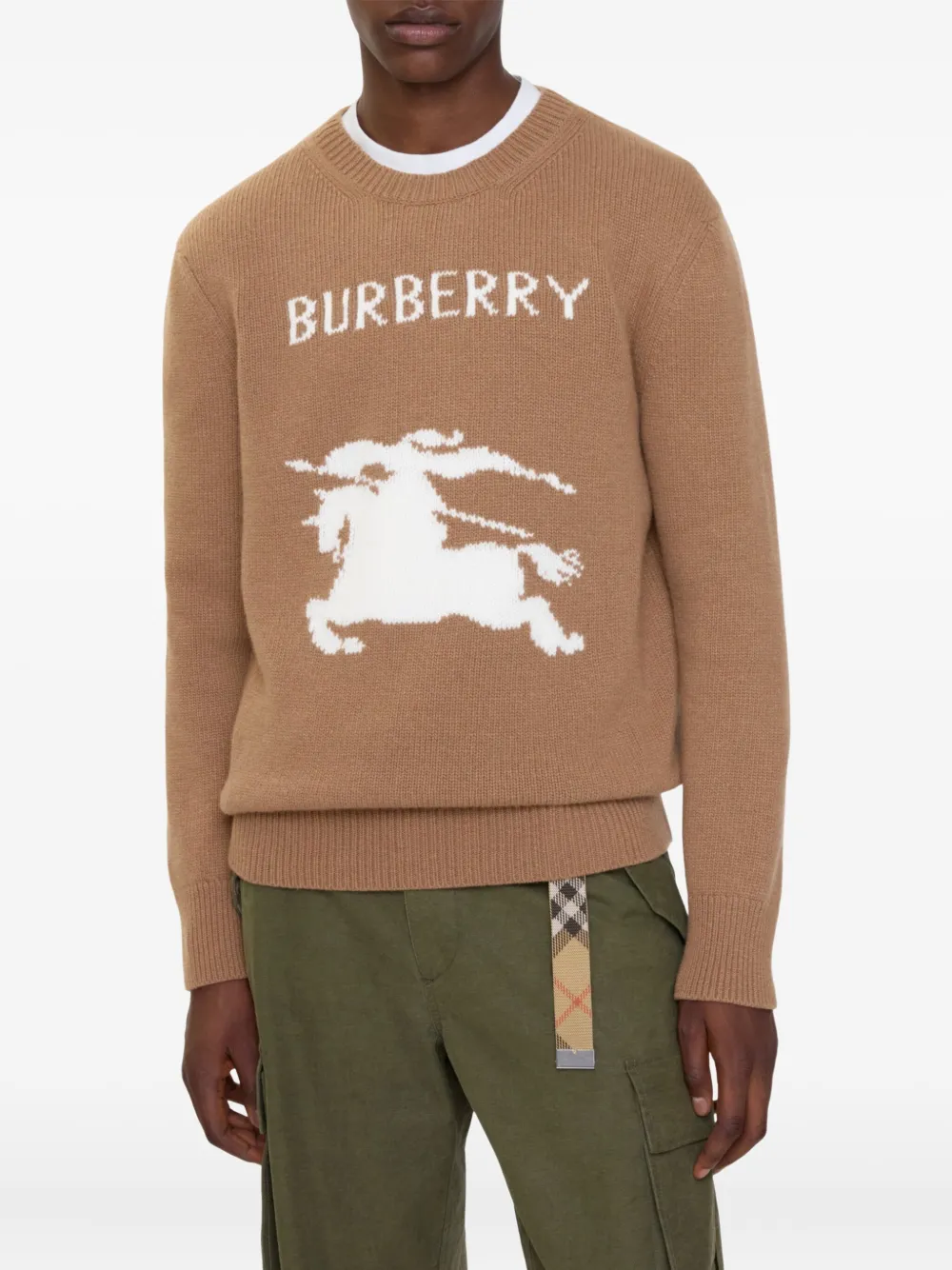 Свитер Burberry из смесовой шерсти, коричневый — фото 2