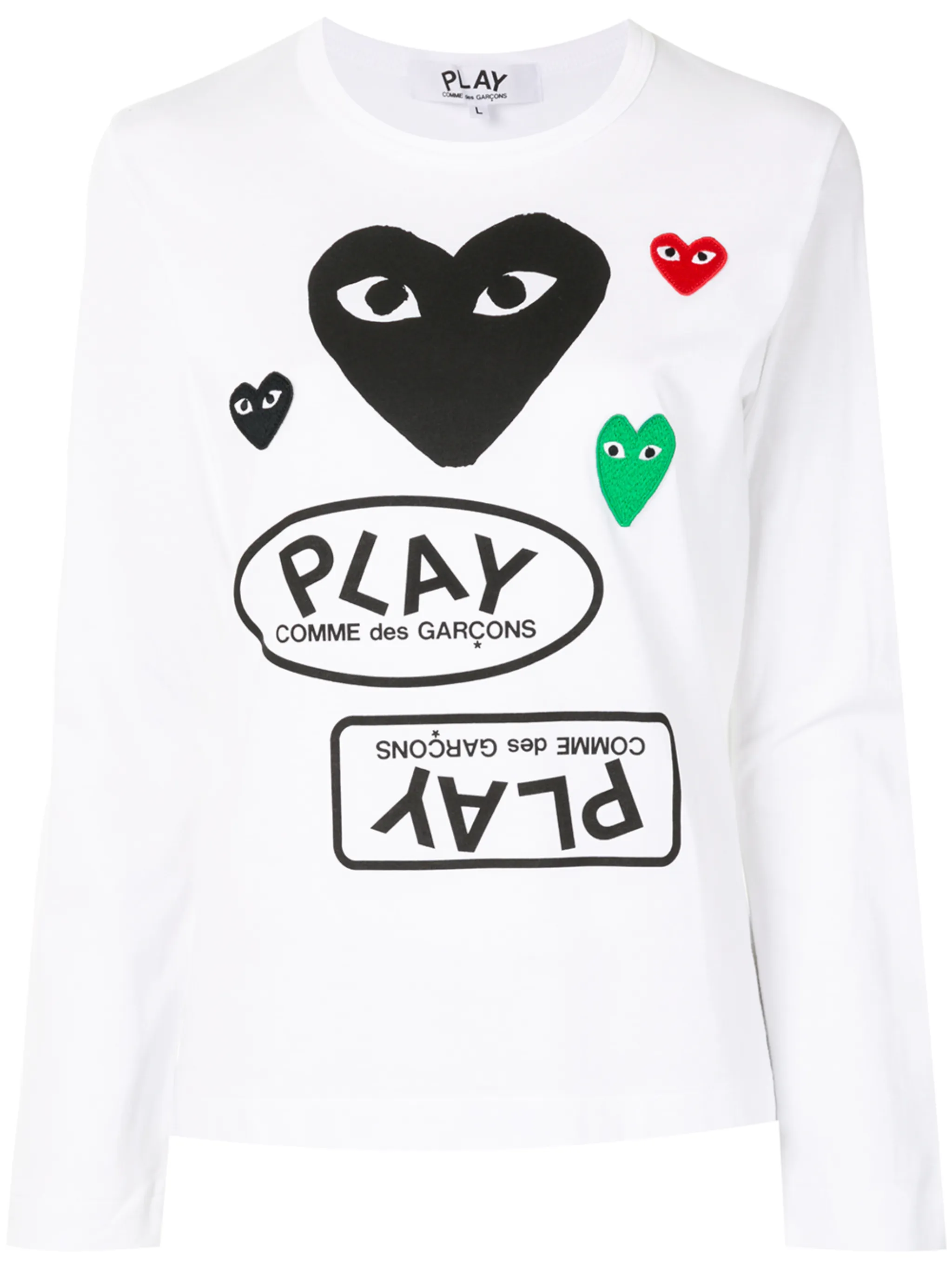 

Футболка с длинными рукавами и логотипом Comme Des Garçons Play, белый